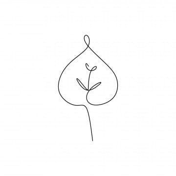 Single Line Flower Drawing, Ivy Tattoo, Plant Icon, Lines Design, Element Symbols, Single Line Drawing, Organic Art, One Line Drawing, Line Flower