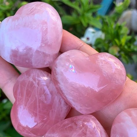 Rose Quartz Aesthetic, Palm Hearts, Princess Christmas, Heart Of Palm, Heart Place, Artsy Aesthetic, Crystal Properties, Universal Love, Taste The Rainbow