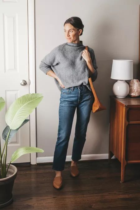 @stitchandsalt on LTK Tan Loafers Outfit, Lugsole Loafer, Loafer Outfits, Jeans Outfit For Work, Loafers Outfit, Everyday Casual Outfits, Winter Fits, Boho Chic Fashion, Work Casual