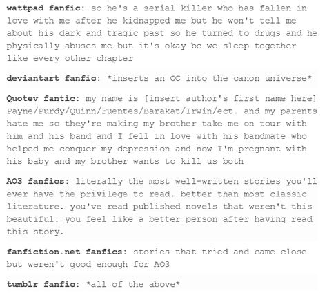 Fanfiction Types Of Fanfiction, Best Ao3 Fanfics, Fanfic Websites, Ao3 Is Down, My Immortal Fanfiction, Fanfiction Humor, Fanfic Memes Funny, Fanfiction Websites, Ao3 Tags Funny