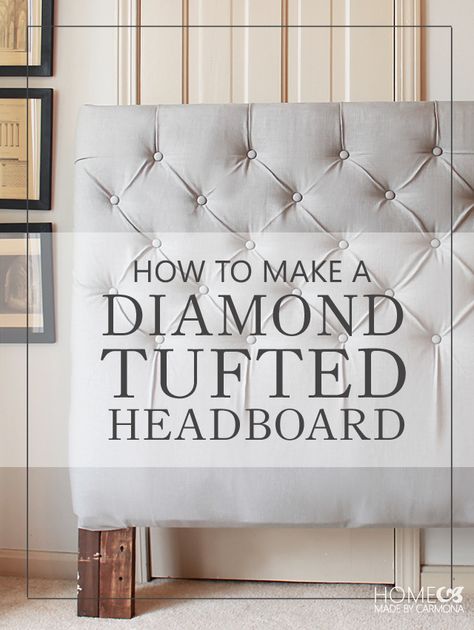 Diy Tufted Headboard, Diamond Tufted Headboard, Head Boards, Rv Bedroom, Diy Projects For Bedroom, Tufted Headboards, Redecorating Ideas, Diamond Tufting, Headboard Upholstered