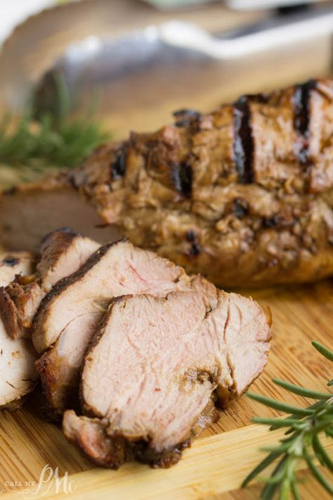 Molasses Glazed Pork Tenderloin has a sweet and savory marinade that adds a beautiful flavor to this recipe. It's juicy, tender, and versatile.: Pickle Juice Marinade, Marinade Pork, Glazed Pork Tenderloin, Edamame Recipes, Grilled Meat Recipes, Glazed Pork, Brine Recipe, Grilled Pork Tenderloin, Pork Glaze