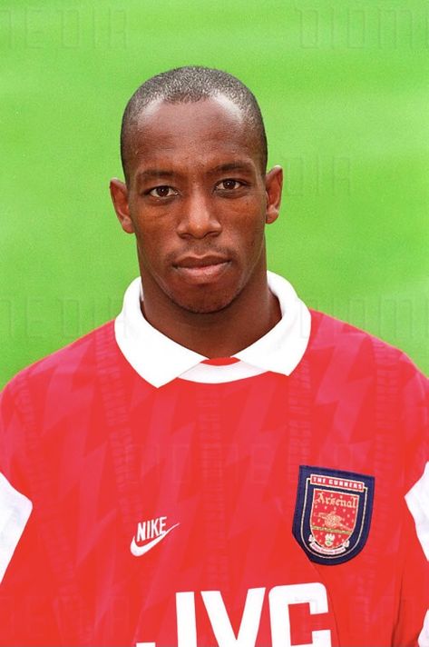 Ian Wright of Arsenal in 1994. Ian O'neill Smith, Ian Wright Arsenal, Rice Arsenal, Arsenal Wenger, William Saliba Arsenal, Ian Wright, Premier League Teams, Arsenal Football, Different Sports