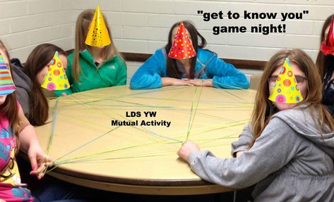 Get To Know You GAME NIGHT Lds Yw Activities, Lds Young Women Activities, Mutual Activities, Lds Yw, Activity Day Girls, Get To Know You Activities, Yw Activities, Games Night, Girls Games