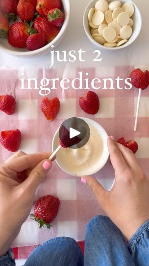 12K views · 909 reactions | STRAWBERRY HEART SHAPED WHITE CHOCOLATE POPS = Healthier than Cake Pops - sorry Starbucks! 😉  Just cut strawberries into hearts, add a cake pop stick and dip in white chocolate or candy melts and set on parchment paper. 🩷 

#valentines #valentinestreats #strawberry | Melissa Johnson | adinagesthalter_ · Original audio Strawberry Heart, Cut Strawberries, Chocolate Pops, Strawberry Hearts, Cake Pop Sticks, Pop Stick, Valentine Treats, Candy Melts, Cake Pop