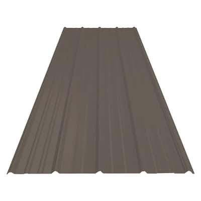 8 ft. SM-Rib Galvalume Steel 29-Gauge Roof/Siding Panel in Slate Clear Roof Panels Lowe's, Metal Siding Colors Exterior, Metal Roof Colors Farmhouse, Steel Siding Exterior House, Metal Siding Colors, Steel Roof Panels, Metal Roof Houses, Loafing Shed, Steel Siding