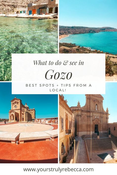 Click here to find out the must see spots and things to do in Gozo, Malta! All tips are from a local who has been visiting the island for years. Come on over to have the best trip to Gozo ever! #gozo #gozomalta #malta #gozoisland #gozomaltabeautifulplaces #beautifulplaces #thingstodogozo #gozomaltafood #tipsfromalocal Malta Vacation, Gozo Island, Malta Travel Guide, Gozo Malta, Maltese Islands, Malta Gozo, Malta Travel, Best Trip, Honeymoon Spots