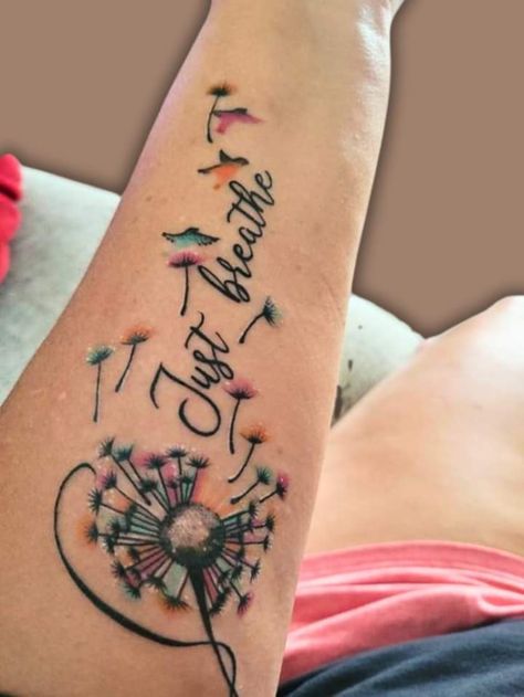 Just Breathe Tattoos For Women Forearm, Just Breathe Tattoos, Just Breathe Tattoos For Women, Let Them Tattoo, Beatles Tattoo, Just Breathe Tattoo, Infinity Signs, Paw Tattoos, Fishing Wreath