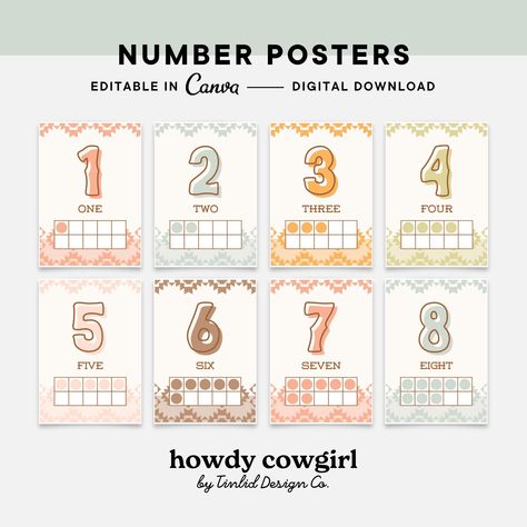 Cowgirl Classroom, Western Classroom Theme, Classroom Alphabet Posters, Western Classroom, Classroom Aesthetic, Classroom Alphabet, Posters Classroom, Number Posters, Alphabet Posters