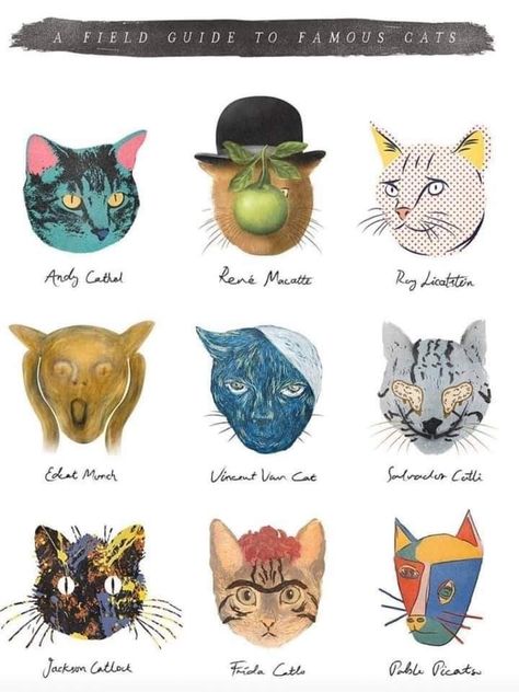 Art History Timeline, Famous Artists Paintings, Classe D'art, Art History Lessons, Classroom Art Projects, Link Art, Image Chat, Cat Artwork, Art Classroom