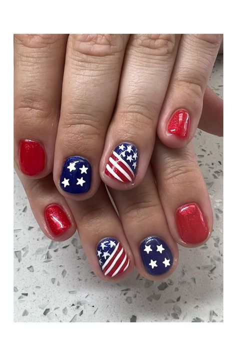 Self Care. American Flag Nails, Patriotic Nails Design, Flag Nails, America Nails, Patriotic Nails, Toenail Designs, Fourth Of July Nails, Elegant Nail, July Ideas