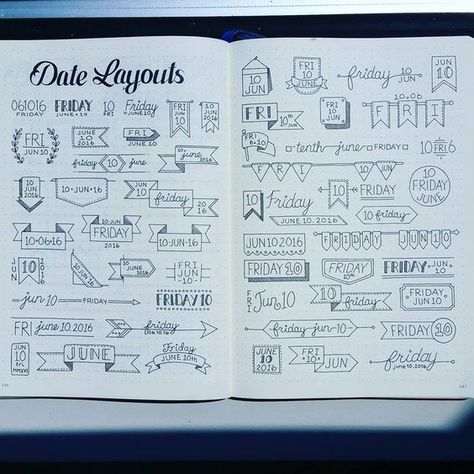 25 Bullet Journal Ideas and Layouts - Bullet Journal Outline, Bujo Headers, Bullet Journal Decoration, Bullet Journal Headers, Bullet Journal Key, Bullet Journal 2019, Bullet Journal Banner, Bullet Journal Notebook, Bujo Inspiration