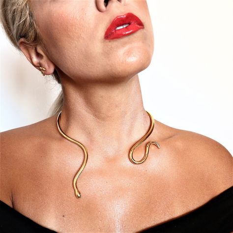 This Necklaces item by EllinasTreasures has 6455 favorites from Etsy shoppers. Ships from Greece. Listed on Mar 24, 2024 Minimal Gold, Choker Collar Necklace, Snake Jewelry, Snake Necklace, Handmade Brass, Black Choker, Gold Choker, Choker Collar, Necklace Choker