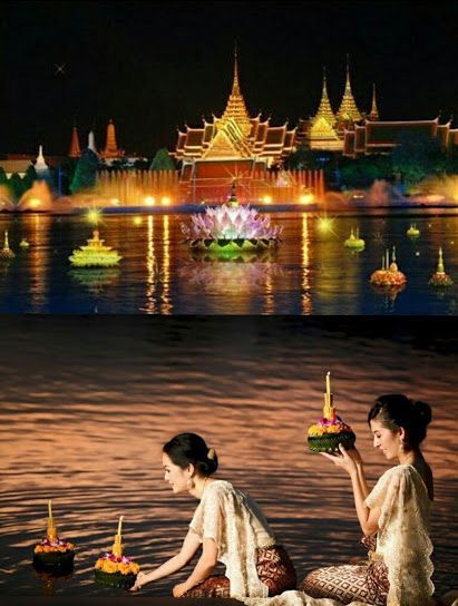 Loy Kratong Festival, Thailand Songkran Festival Thailand, Thailand National Costume, Thailand Tourist, Thailand Destinations, Loy Krathong, Water Festival, Myanmar Art, Thailand Adventure, Thailand Backpacking