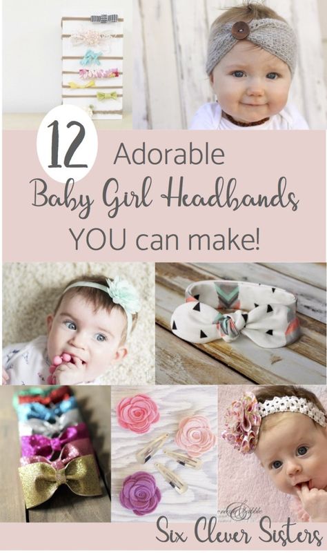 Trendy Baby Girl Clothes, Headband Diy, Diy Baby Headbands, Girl Headbands, Diy Bebe, Baby Turban, Cute Headbands, Baby Diy