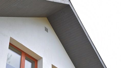 9 Soffit and Fascia Color Combinations to Try Black Facia And Soffit Grey House, Painted Soffit Exterior, Iron Ore Soffit And Fascia, Fascia And Soffit Colors, Fascia And Soffit Ideas, White House With Black Soffit And Fascia, Soffit Colors Exterior, Black Fascia White Soffit, Fascia Colors Exterior Paint