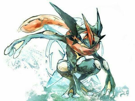 Greninja Tattoo, Pokemon Ash Greninja, Ash Greninja, Rayquaza Pokemon, Pokemon Sketch, Pokemon Starters, Pokemon Backgrounds, Mega Pokemon, Poke Ball