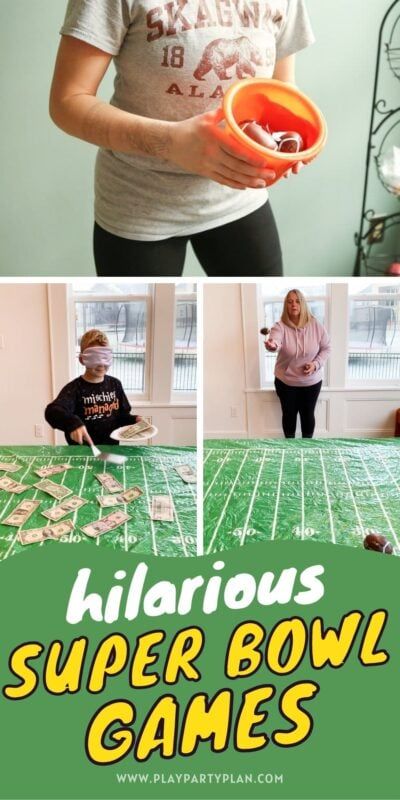 Football Party Activities, Football Games For Kids, Super Bowl Games, Super Bowl Kids, Super Bowl Party Games, Super Bowl Activities, Football Party Games, Sports Party Games, Party Games Group