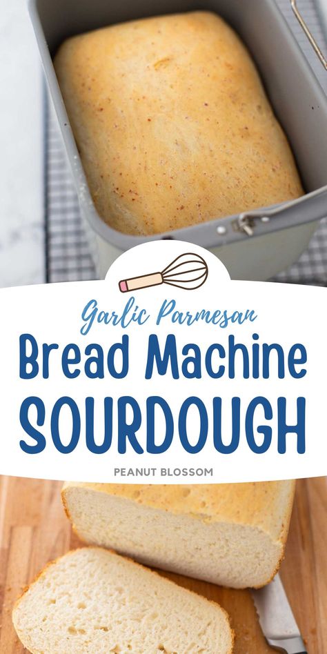 This garlic parmesan sourdough bread is an easy bread machine recipe that pairs well with so many delicious and easy dinners! Use it in place of garlic bread for pasta night or dip it into a savory soup or chili. Bread For Pasta, Parmesan Sourdough Bread, Bread Machine Sourdough, Foolproof Bread Recipe, Sourdough Bread Machine, Easy Dinner Side Dishes, Sourdough Dinner Rolls, Beginner Baker, Ground Turkey Soup