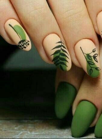 Green Floral Nails, Plant Nail Art, Shorter Nails, Magic Nails, New Nail Designs, Best Nail Art Designs, Nail Designs Spring, Pretty Acrylic Nails, Floral Nails