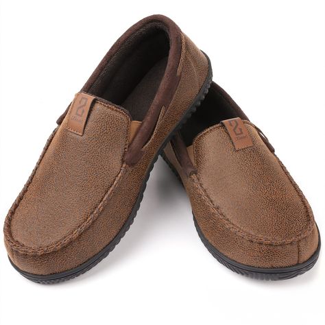 PRICES MAY VARY. Classic Moc Design: The classic moccasin slippers with elastic gores is perfect for men to wear all year round. Featuring soft microsuede upper and warm coral velvet lined, memory foam insoles, these house shoes will keep you cozy for hours. No itchy or scratchy materials and no stinky feet. Zizor always takes customers' good experiences as our goals. We noticed some customers met size issues so we took immediate actions and improve the crafts of this slipper. We truly apologize for the bad experiences of some earlier customers and appreciate the feedback that made our improvements happen. Now the updated size is up to the American standard. Comfy & Slip-on: Topline with gore panels at the entry for a good fit provides an easy on and off. Seude uppers provides appropriate Slippers Moccasin, Vintage Slippers, Foam House, Back House, Memory Foam Shoes, Moccasin Slippers, Men Suede, Outdoor Slippers, Moccasins Slippers