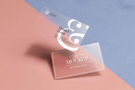 Transparent business card mockup Premium... | Premium Psd #Freepik #psd #logo #business-card #mockup #business Transparent Business Card Design, Transparent Business Cards, Identity Card Design, Clear Business Cards, Buisness Cards, Identity Design Inspiration, Business Card Mockup, Business Card Psd, Luxury Branding Design