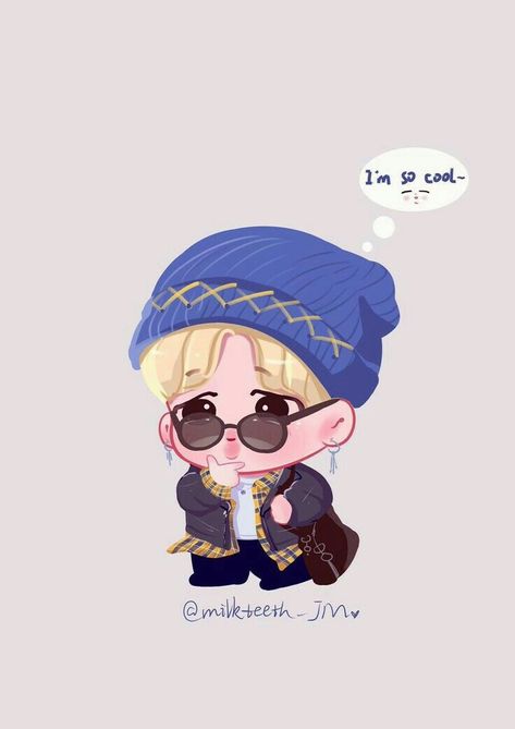 Jimin Chibi Cute Fanart, Jimin Cute, Fandom Drawing, Kawaii Illustration, Cartoon Fan, Jimin Fanart, Park Jimin Cute, Bts Drawings, Bts Chibi