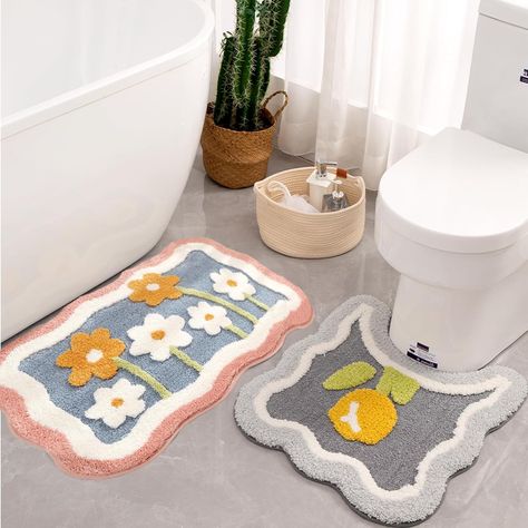 Bathroom Rug Set 2 Piece, Soft Pink Cute Bath Mat and U-Shaped Contour Toilet Rug, Absorbent Microfiber Plush Bath Rug Set, Non-Slip Bath Carpet, Machine Washable, 32x20 Plus 22x20 Visit the PTAEXC Bathroom Rug Set, Cute Bath Mats, Bathroom Mat Sets, Toilet Rug, Contour Rug, Bathroom Carpet, Toilet Mat, Bathroom Rug Sets, Linen Storage