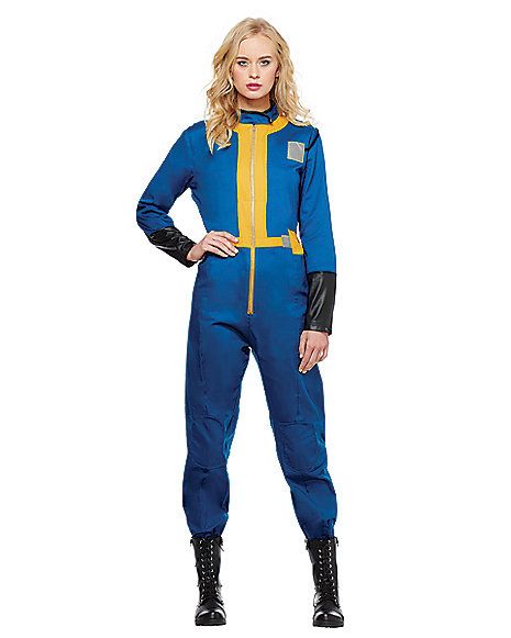 Adult Vault Boy Costume - Fallout - Spirithalloween.com Fallout Jumpsuit, Vault Suit, Jumpsuit Diy, Fallout Costume, Fallout Props, Fallout Cosplay, Fallout Fan Art, Sole Survivor, World Book Day Costumes