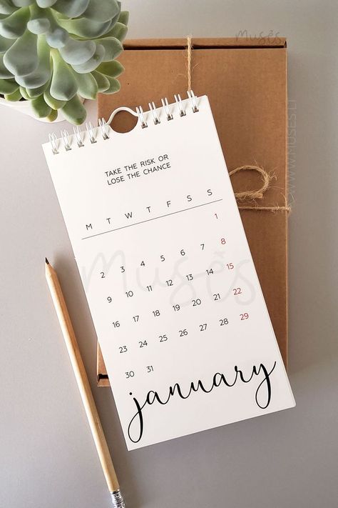 mini hanging wall calendar - mini Christmas gift for everyone, unisex Christmas gift Minimalist Calendar Design, Inspirational Quotes Calendar, Calendar Design Inspiration, Calendar Minimalist, Small Calendar, Mini Desk Calendar, Unisex Christmas Gifts, Minimalist Calendar, Hanging Calendar