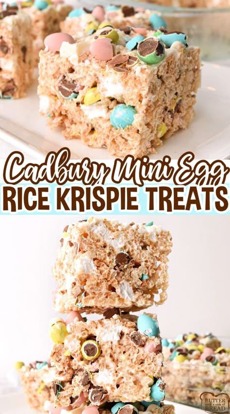 Cadbury Rice Krispie Treats, Mini Eggs Rice Krispies, Cadbury Egg Rice Krispies, Rice Krispie Easter Eggs, Mini Egg Rice Krispie Squares, Easter Rice Crispy Treats Ideas, Rice Crispy Treat Easter Eggs, Rice Krispie Easter Treats, Easter Rice Krispie Treats Ideas