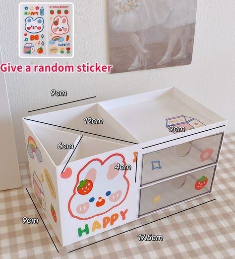 Diy Stationery Storage, Craft Paper Storage, Desk Organization Diy, Cute School Stationary, Desk Stationery, Diy Storage Boxes, Pencil Organizer, Paper Dolls Diy, Brush Storage