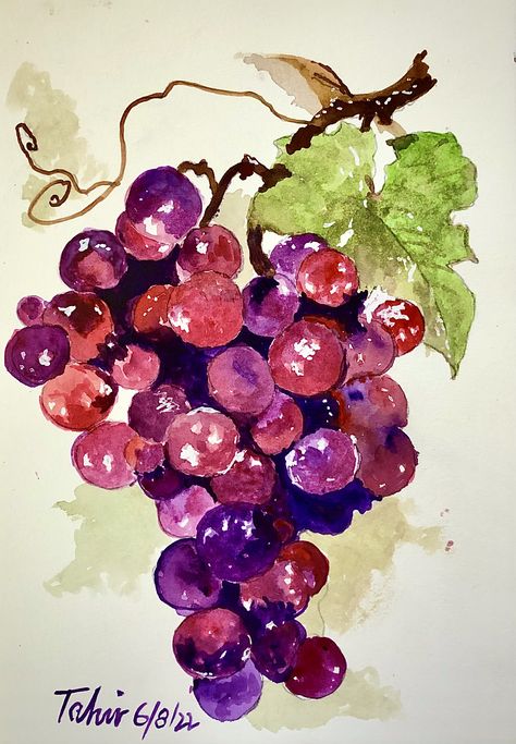 Grape Painting, Grape Oil, Canvas Drawing, Color Pencil Drawing, Cocktail Recipe, Sunday School, Oil Pastel, Fruits And Vegetables, Paper Dolls