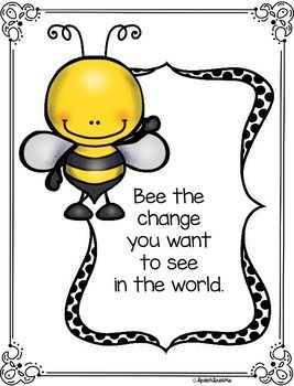 Bee Positive Bulletin Board {Character Skills Quotes Guidance Counseling} Bee Sayings Quotes, Bee Positive, Bulitin Board Ideas Bee, Be Like A Bee Quote, Quotes About Bees Inspiration, Bee Sayings Cute, Bee Attitudes Bulletin Board, Bee Happy Quotes, Bee Bulletin Boards