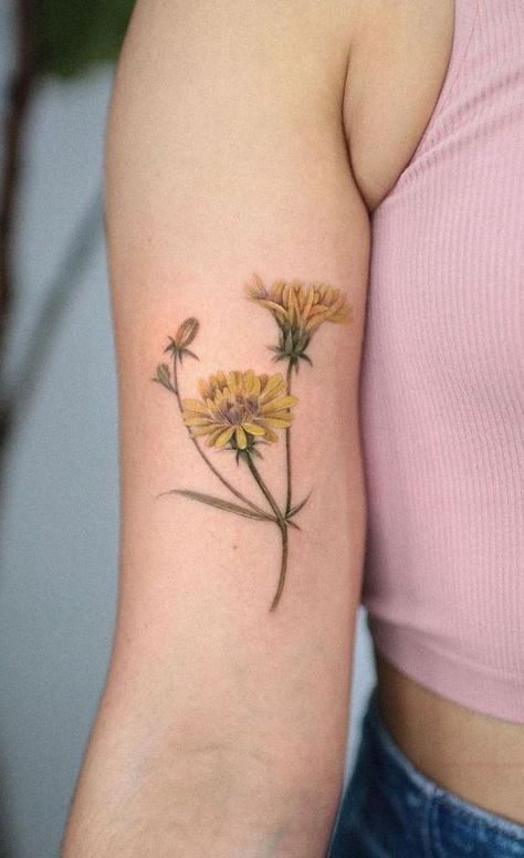 Make your life brighter with 62 completely unique and vivid dandelion tattoos! Bonus: reveal the tattoo’s meaning and where to get it. Yellow Dandelion Flower Tattoo, Field Of Dandelions Tattoo, Dandelion Flower Tattoo Black And White, Purple Clover Tattoo, Yellow Dandelion Tattoo, Dandelion Tattoo Design For Women, Fine Line Dandelion Tattoo, Dandelion Flower Tattoo, Blowing Dandelion Tattoo