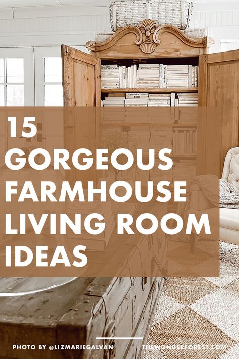 15 Gorgeous Farmhouse Living Room Ideas - Wonder Forest Cozy Farmhouse Living Room Country, Livingrooms Design Ideas 2022, House Interior Decor Ideas Living Rooms, Modern Country Farmhouse Living Room, Modern Farmhouse Living Room Decor Ideas, Home Decor Ideas Living Room Farmhouse, Hobby Lobby Wall Decor Ideas Living Room, Rustic Farmhouse Living Room Decor Ideas, Country House Interior Farmhouse Style