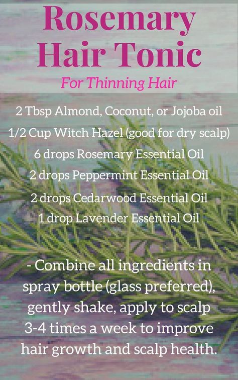 Hair Recipes, Rosemary Hair, Hair Growth Tonic, Dunner Wordend Haar, Improve Hair Growth, Promote Hair Growth, Cooking Dishes, Cedarwood Essential Oil, Essential Oils For Hair