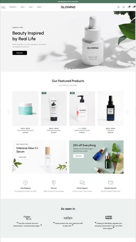 #affiliate I will create shopify dropshipping store, shopify website, ecommerce | Ecommerce website design, Web design, Shopify website design Product Page Web Design, Skin Care Website Design, Shopping Website Design, Skincare Layout, Skincare Website Design, Website Styles, Cosmetic Website, Skin Care Website, Skincare Website