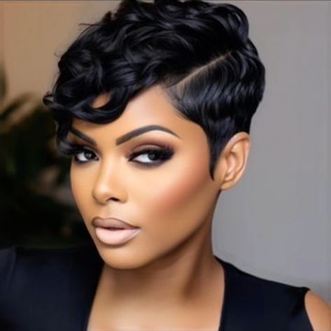 Black Hair Quick Weave, Short Weave Hairstyles, Black Hair Short Cuts, Short Shaved Hairstyles, Haircuts For Black Women, Short Hair Images, Short Weave, Natural Hair Short Cuts, Short Haircut Styles