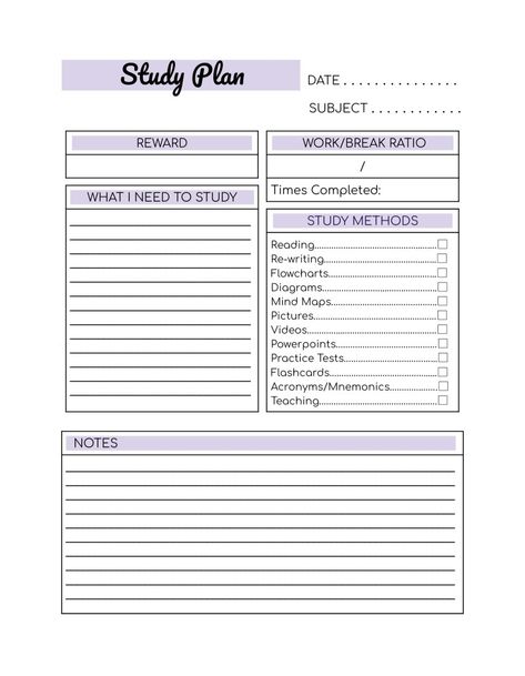 Study Plans Aesthetic, Studying Templates, Study Templates Aesthetic, Template Study, Study Sheet, Plan Study Schedule, Study Templates Printables, Study Planner Printable Weekly, Study Sheets