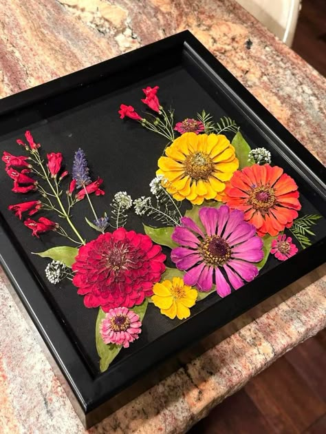 Pressed Flower Art Picture Frames, Pressed Flower Gifts, Pressed Flowers Ideas, Microwave Flower Press, Flower Art Ideas, Framed Pressed Flowers, Dried Flowers Crafts, Pine Cone Christmas Decorations, Pressed Flowers Diy