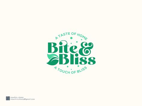 Restaurant Logo I Bite & Bliss :: Behance Sweet Bites Logo, Bliss Logo Design, Bites Logo Design, B Food Logo, Bites Logo, Bliss Logo, Brand Guidelines Template, On Logo, Business Card Templates