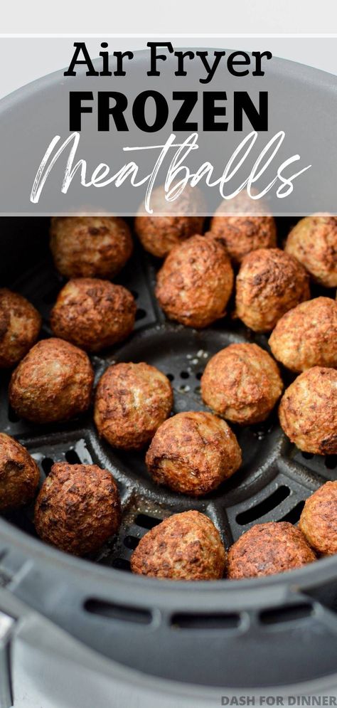 Meatballs In The Air Fryer, Frozen Italian Meatballs, Air Fryer Meatballs, Cooking Frozen Meatballs, Frozen Meatball Recipes, Cooks Air Fryer, How To Cook Meatballs, Frozen Meatballs, Air Fryer Dinner Recipes