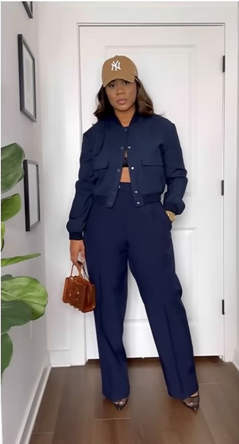 Navy Blue Outfit Black Woman, Winter Bbq Outfit, Indigo Denim Outfit, Black And Navy Outfit, Navy Top Outfit, Winter Bbq, Bbq Outfit, Navy Blue Outfit, Classy Short Dresses