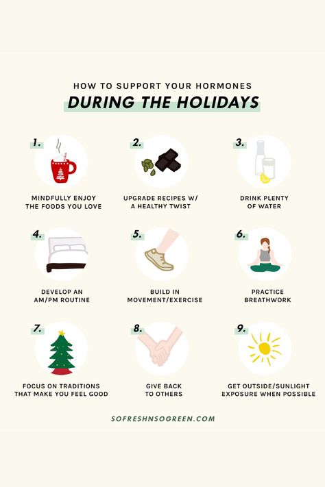 How to support your hormones with these holiday tips to stay healthy. I'm sharing simple tools and practices out there to empower you to truly enjoy and embrace the holiday season, while also feeling and looking your best. #holidayhealth #welllness Hormone Balancing Diet, Foods To Balance Hormones, Winter Health, Winter Wellness, Healthy Holiday Recipes, Holiday Tips, Herbs For Health, Holiday Quotes, Healthy Holidays