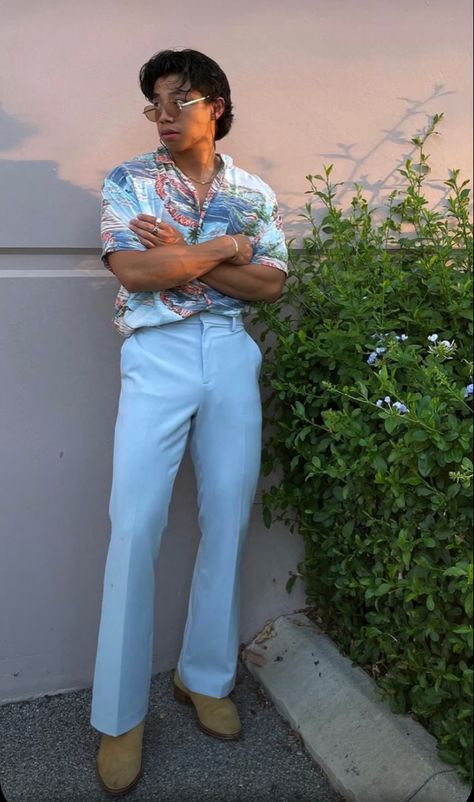 Disco Party Outfit Men, Disco Themed Outfits, Pastel Outfit Men, Mens 70s Outfits, Disco Outfit Men, 70s Outfits Men, 70s Disco Outfit, Disco Party Outfit, 70s Fashion Men