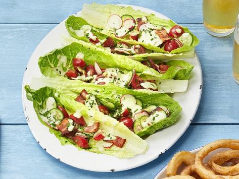 Salad Boat Recipes, Salad Boats, Summer Suppers, Creamed Cucumbers, Ranch Salad, Food Fest, Ranch Dressing Recipe, Mind Diet, Bacon Recipe