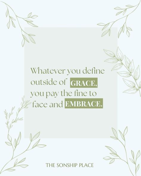 Grace is not just a cover, but a path to walk on. Stray from it, and the journey gets tougher. Stay in it, and find peace. Define your life by God’s grace and avoid the fines of life lived on your own terms. The cost of living outside grace is high. Stay within its warm embrace and thrive in peace. ———————————————————————— “But he said to me, ‘My grace is sufficient for you, for my power is made perfect in weakness.’ Therefore I will boast all the more gladly about my weaknesses, so that Chr... Living Outside, My Power, Cost Of Living, Find Peace, In Peace, Finding Peace, Walk On, The Journey, The Outsiders