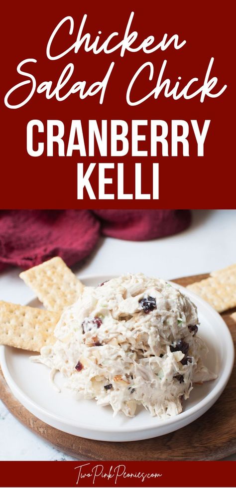 image with text that says Copycat Chicken Salad Chick Cranberry Kelli and an image of the chicken salad and crackers below it. Chicken Salad Chick Copycat, Chicken Salad Chick Recipe Copycat, Copycat Chicken Salad Chick, Copycat Chicken Salad, Good Lunch Ideas, Chicken Salad Chick Recipe, Cranberry Almond Chicken Salad, Chicken Salad Chick, Sandwich Spreads