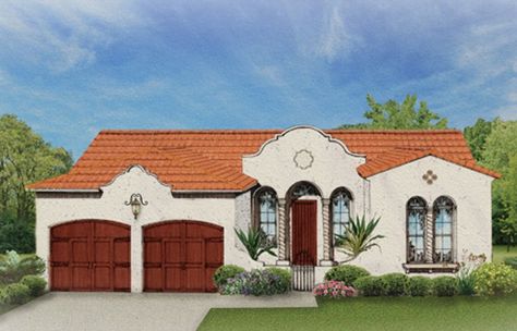 Spanish House Plan with 1532 Square Feet and 3 Bedrooms from Dream Home Source | House Plan Code DHSW076250 Spanish Style House Plans, Spanish House Plans, Southwest House Plans, Mission Style Homes, Mediterranean Exterior, Mediterranean Mansion, Mediterranean House Plan, Mediterranean Style House Plans, Mediterranean House Plans